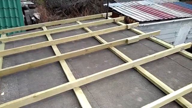 Крыша гаража из профнастила  Часть 1 Подготовка