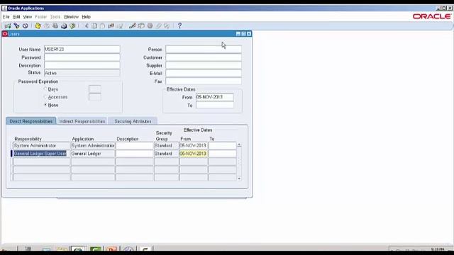 Oracle Financial EBS ERP In Urdu General Ledger Lecture 9 Creating Responsibilities смотреть онлайн