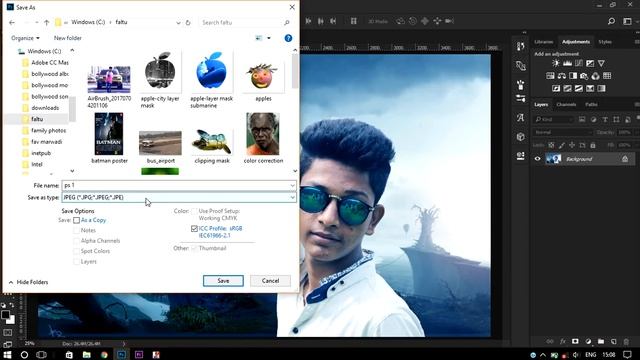 How to save image in Photoshop in different format ? | Photoshop Tutorial #02 | Harish Kumar | смотреть онлайн