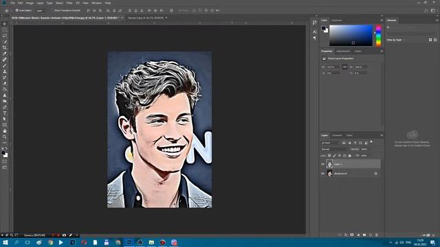 Эффект рисунка в Photoshop.Масляная картина из фото в фотошопе . Обработка фото в Adobe Photoshop смотреть онлайн