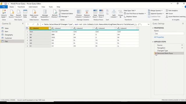 Power BI in Hindi- सीखे Power BI हिंदी में- अध्याय 2- Power Query Remove Empty/Duplicate rows смотреть онлайн