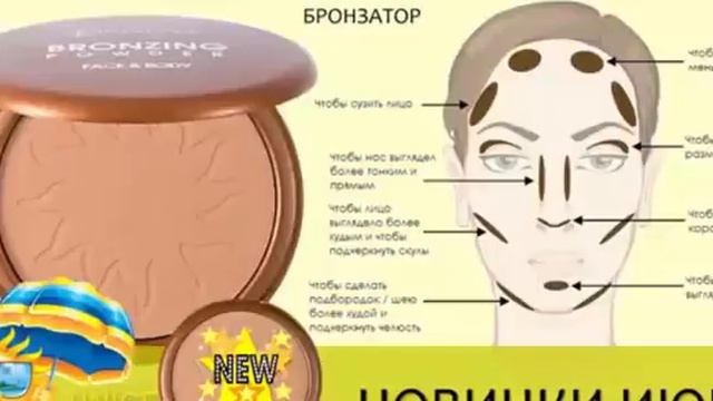 Бронзатор ❧ Бронзирующая пудра для лица и тела Юнайс 2730055 смотреть онлайн