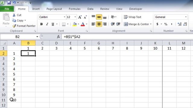 Microsoft Excel Instant Multiplication Table - Excel Tutorial Multiplication table Formula in exce смотреть онлайн