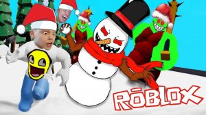 ROBLOX Зомби АПОКАЛИПСИС на Новый ГОД!!! Спасаемся от Гигантского СНЕГОВИКА в Роблокс