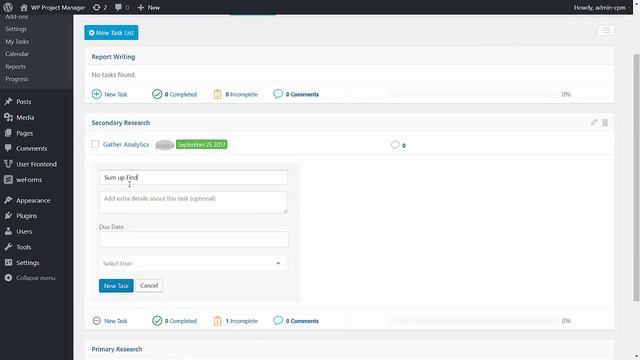 WordPress Project Management: WP Project Manager Demo (Updated)