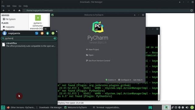 #Tutorial Python Dasar - 06 Instalasi IDE Pycharm 2020 2 5 di Linux смотреть онлайн