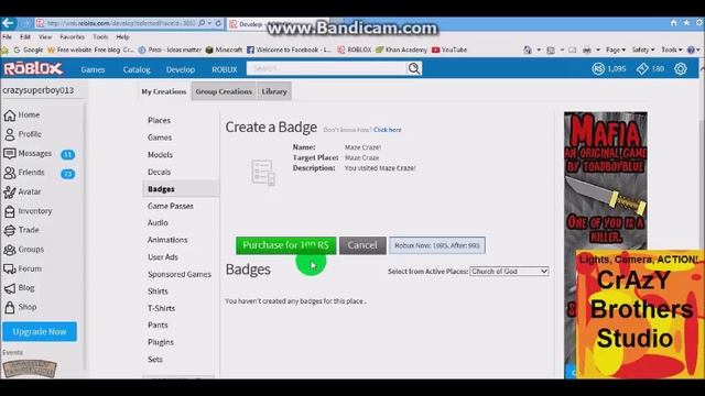 How To Make A Badge On Roblox 2016-17 смотреть онлайн