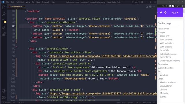 Carousel not working in Bootstrap 5 (SOLVED) смотреть онлайн