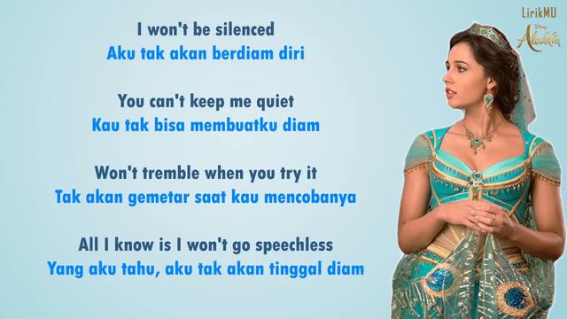 Speechless - Naomi Scott as Jasmine "OST Aladdin" (Lirik dan Terjemahan) смотреть онлайн