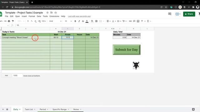 Google Sheets Project Tasks Manager смотреть онлайн