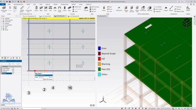 How to create cantilever slabs in Tekla structural designer in Tamil | Slab openings in TSD | MDS смотреть онлайн