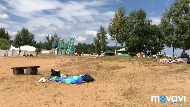 Пироговское водохранилище пляж Флагман. Купаемся! Ура! Каникулы! Лето! смотреть онлайн