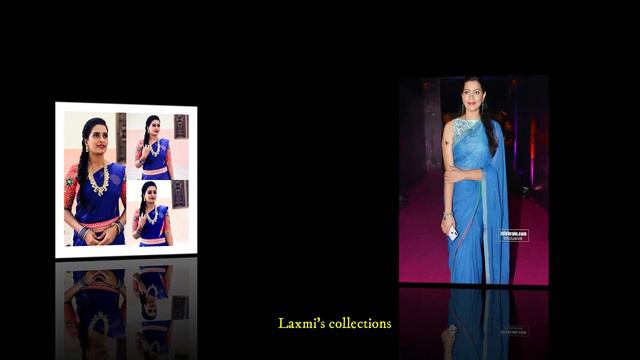 Blue colour saree contrast blouse designs | Royal blue saree blouse sedigns | bluesaree combination смотреть онлайн