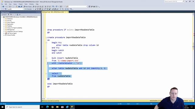 SQL Server Bulk Insert into a Table with an Identity Column смотреть онлайн