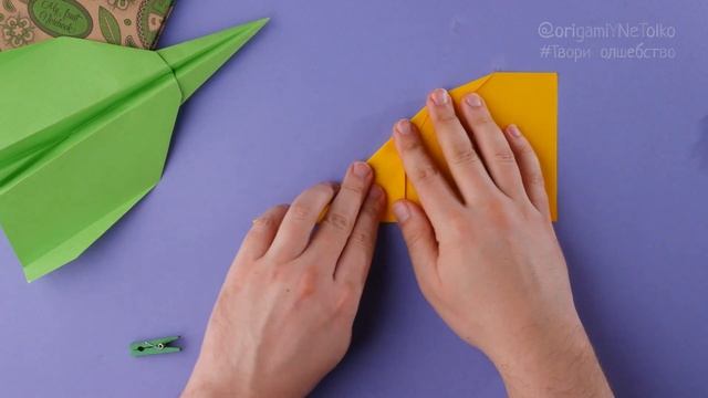 Делаем игрушку самолётик из бумаги [Оригами своими руками] смотреть онлайн