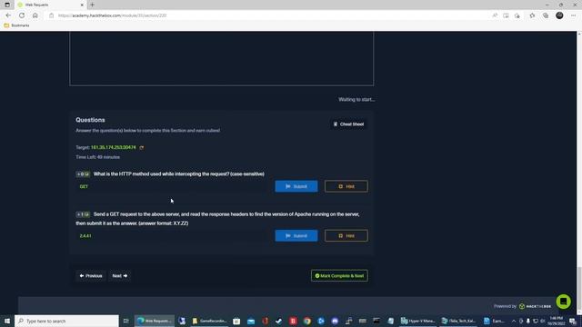 HTB Academy - Web Requests: HTTP Requests and Responses смотреть онлайн