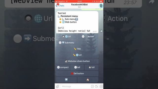 Persistent menu in Messenger bot смотреть онлайн