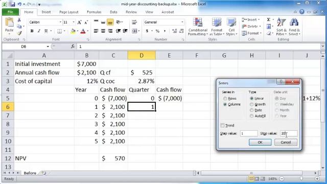 Discounting quarterly and mid-year cash flows смотреть онлайн