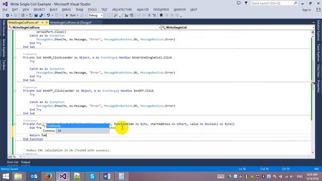 Modbus RTU With Visual Basic: Function 05 Write Single Coil смотреть онлайн