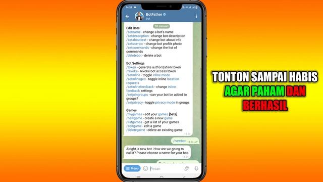 CARA MEMBUAT BOT TELEGRAM TERBARU | BIKIN BOT SENDIRI смотреть онлайн