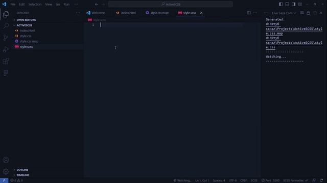 Visual Studio Code | Live Server and SASS Compiler смотреть онлайн