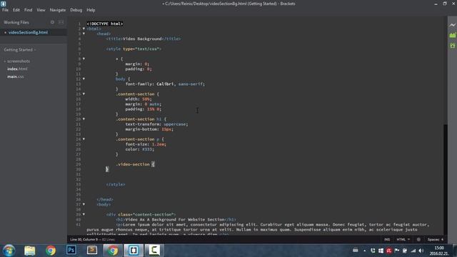 Video As A Background For Section Of Website || HTML5, CSS3 смотреть онлайн