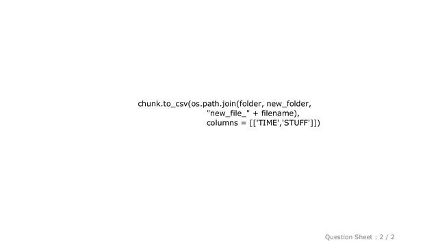 Pandas : Writing large Pandas Dataframes to CSV file in chunks смотреть онлайн