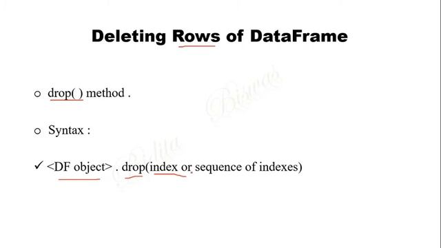 DataFrame Column and Row Deletion in Python смотреть онлайн