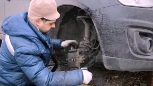 Замена передних и задних колодок на Mitsubishi ASX