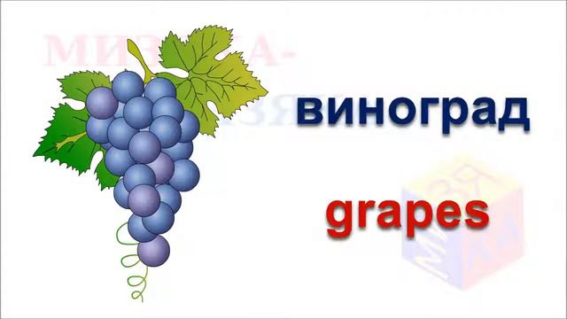 Русско-английский видеословарь для детей: Фрукты. Учимся читать по-английски. Английский язык смотреть онлайн