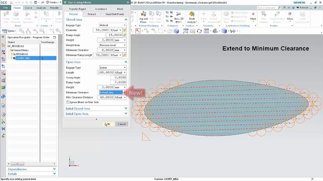 Minimum Clearance in Non Cutting Moves in NX CAM смотреть онлайн