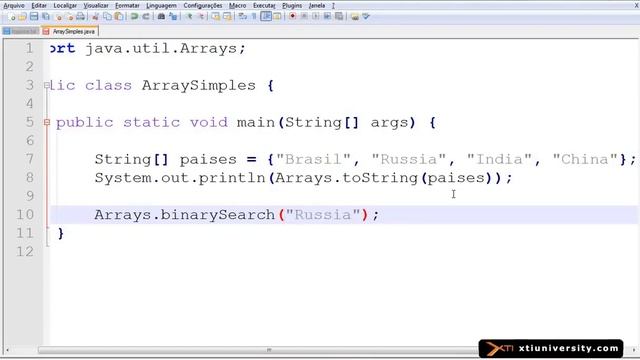 20k - Pesquisa ou Busca no Array (binarySearch) смотреть онлайн