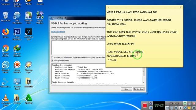 KERNELBASE.DLL - Vegas Pro 16 Has Stopped Working Fix | [Display Problem] смотреть онлайн