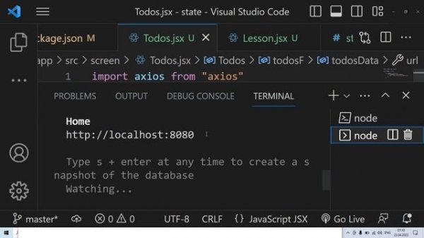 json-server get post запросы(react)