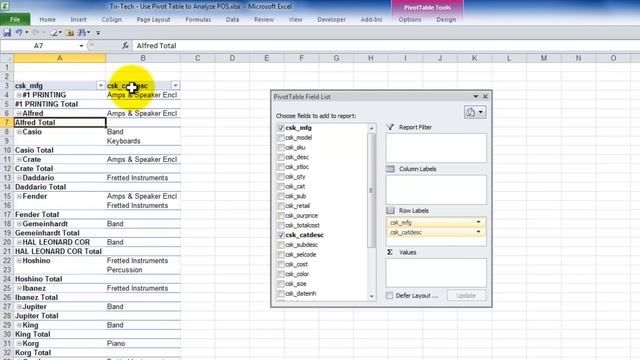 Use an Excel Pivot Table to Analyze a Point of Sale Report смотреть онлайн