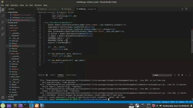 Django Tutorial For Beginners PART-5 | Online Examination System | Creating Models,Superuser смотреть онлайн