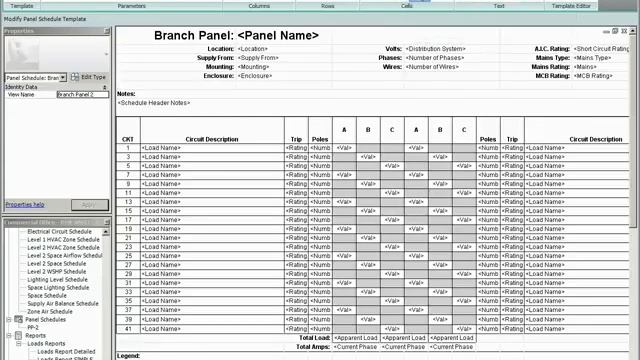 Autodesk Revit MEP 2011 - Panel Schedule Templates.flv смотреть онлайн