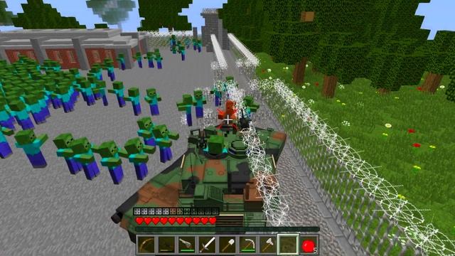 ТАНК НУБА И ПРО ПРОТИВ 1000 ЗОМБИ В МАЙНКРАФТ! НУБ ПРОТИВ ПРО В ЗОМБИ АПОКАЛИПСИС МАЙНКРАФТ смотреть онлайн