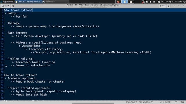 Part 3 - The Whys, the Hows, and the Whats of Learning Python смотреть онлайн