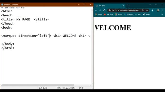 Moving Text in HTML | Web Designing Tutorial # 8 | Marquee Tag | MASK смотреть онлайн