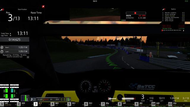 Assetto Corsa, BMW 325i e90@ Ahvenisto, eBaTCC round 2, race 1, Div 2 смотреть онлайн