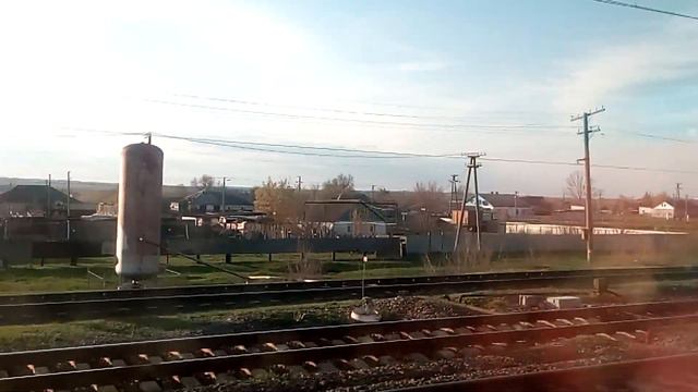 Станция Карамыш в Саратовской области окна поезда Karamysh station Saratov region from train window смотреть онлайн