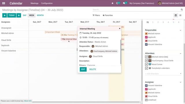 Odoo Scheduler by Assignee | FullCalendar Scheduler using Resource Timeline | Odoo Support by MAC5 смотреть онлайн