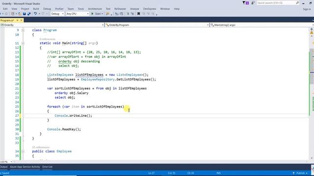 LINQ Order by Clause in C# смотреть онлайн
