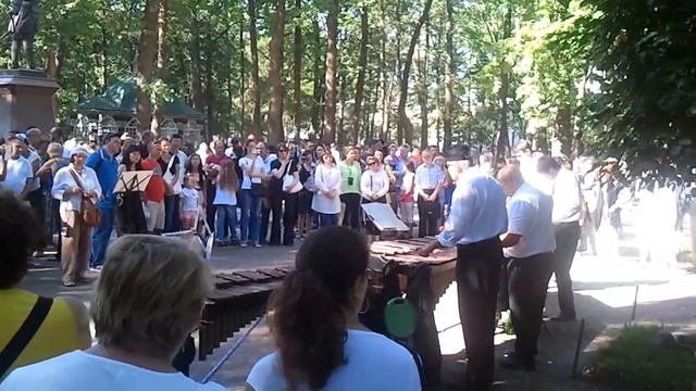 Петергоф, Нижний парк, около памятника Петру I. смотреть онлайн