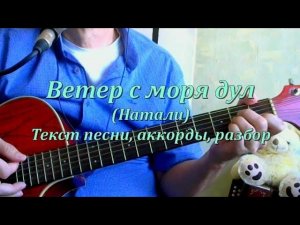 Ветер с моря дул (Натали). Текст, аккорды, разбор.