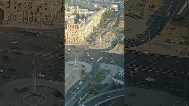 Кутузовский проспект и ТТК с небоскреба Москвы смотреть онлайн