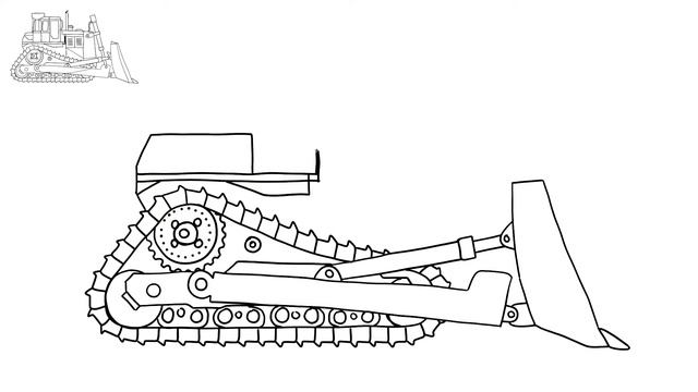 How to Draw a Bulldozer Construction Truck - easy Step By Step смотреть онлайн