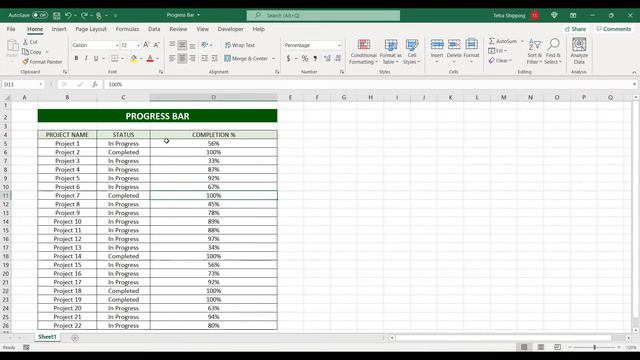 How to create Progress Bar in Ms Excel | Progress Bar | Tamil смотреть онлайн