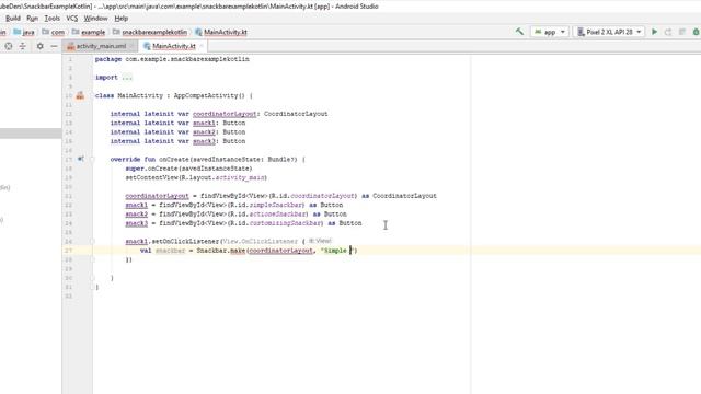 Android Studio - (Kotlin) Material Design Snackbar смотреть онлайн